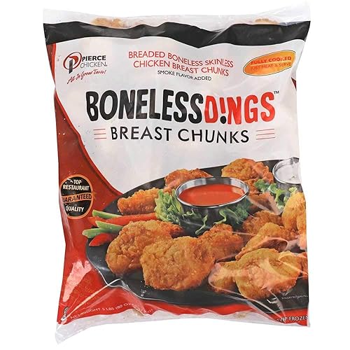 Pierce pollo marinado empanado deshuesado trozos de pechuga de pollo, 5 libras -- 2 por caja.