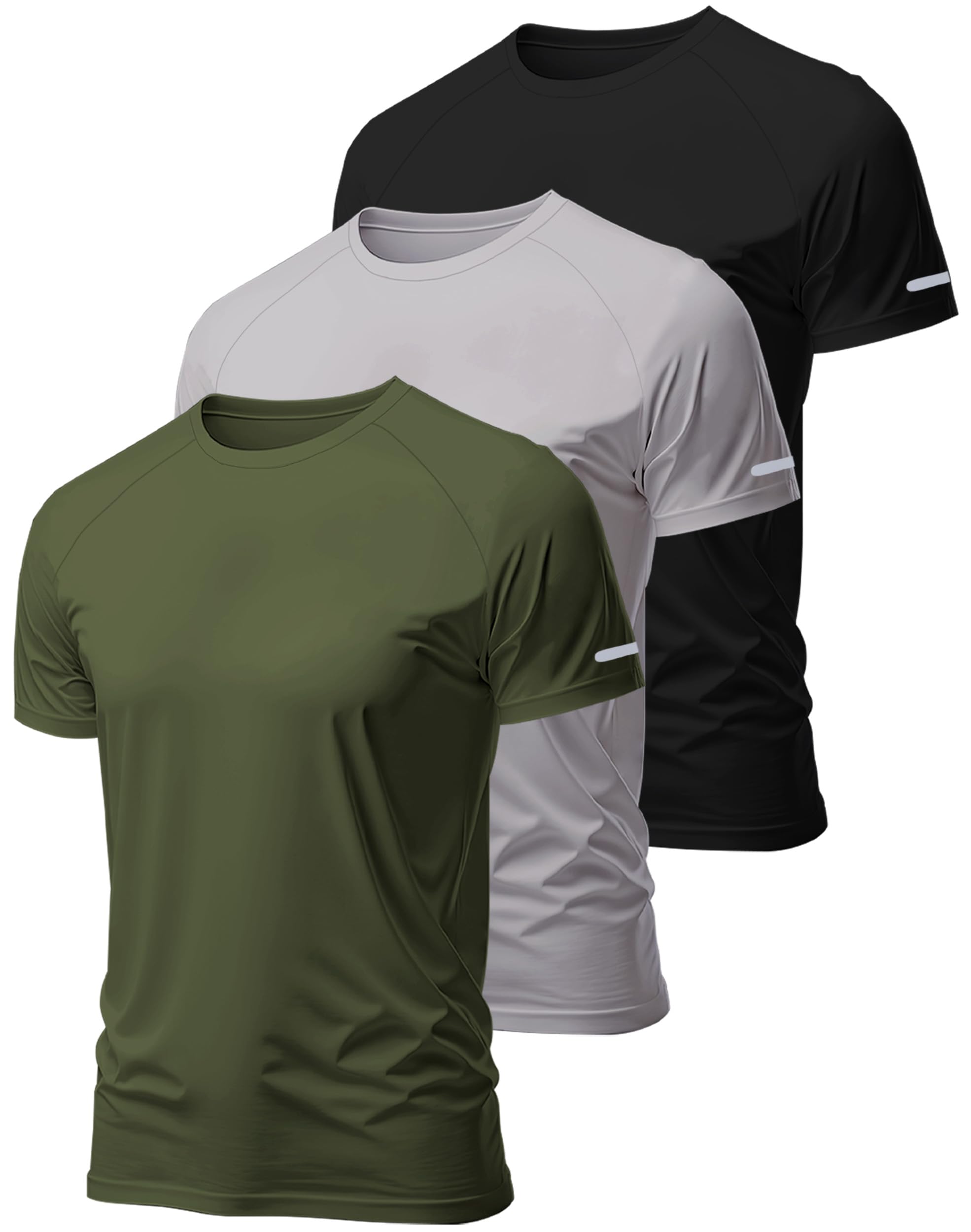 Functioneel shirt, rimpelband, A-lijn, V-hals, korte mouwen, marine