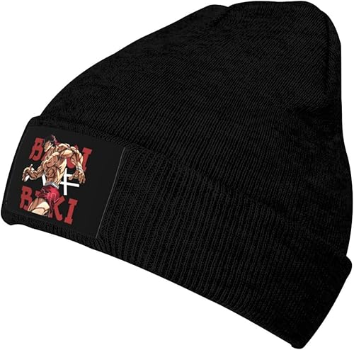 Miniatura 2 de Anime Baki The Grappler Baki Hanma - Gorro de punto cálido para clima frío, color negro, Negro -