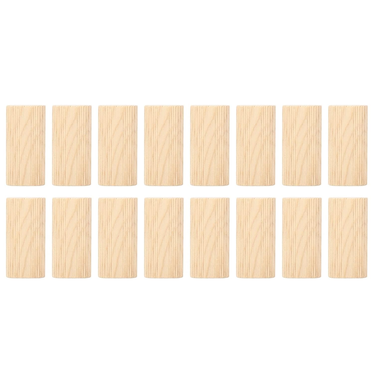 Hyuduo Beech Wood Dowel Pins 10x50mm, 50 Pcs Flat Tenons for Woodworking Joints, Furniture Assembly & Cabinet Making