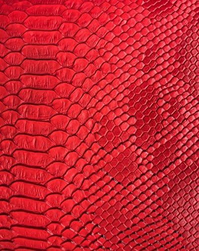 RED VIPPER SNAKE SCALES HIGH QUAILITY VINYL 56" WIDE FABRIC SOLD BY THE YARD
