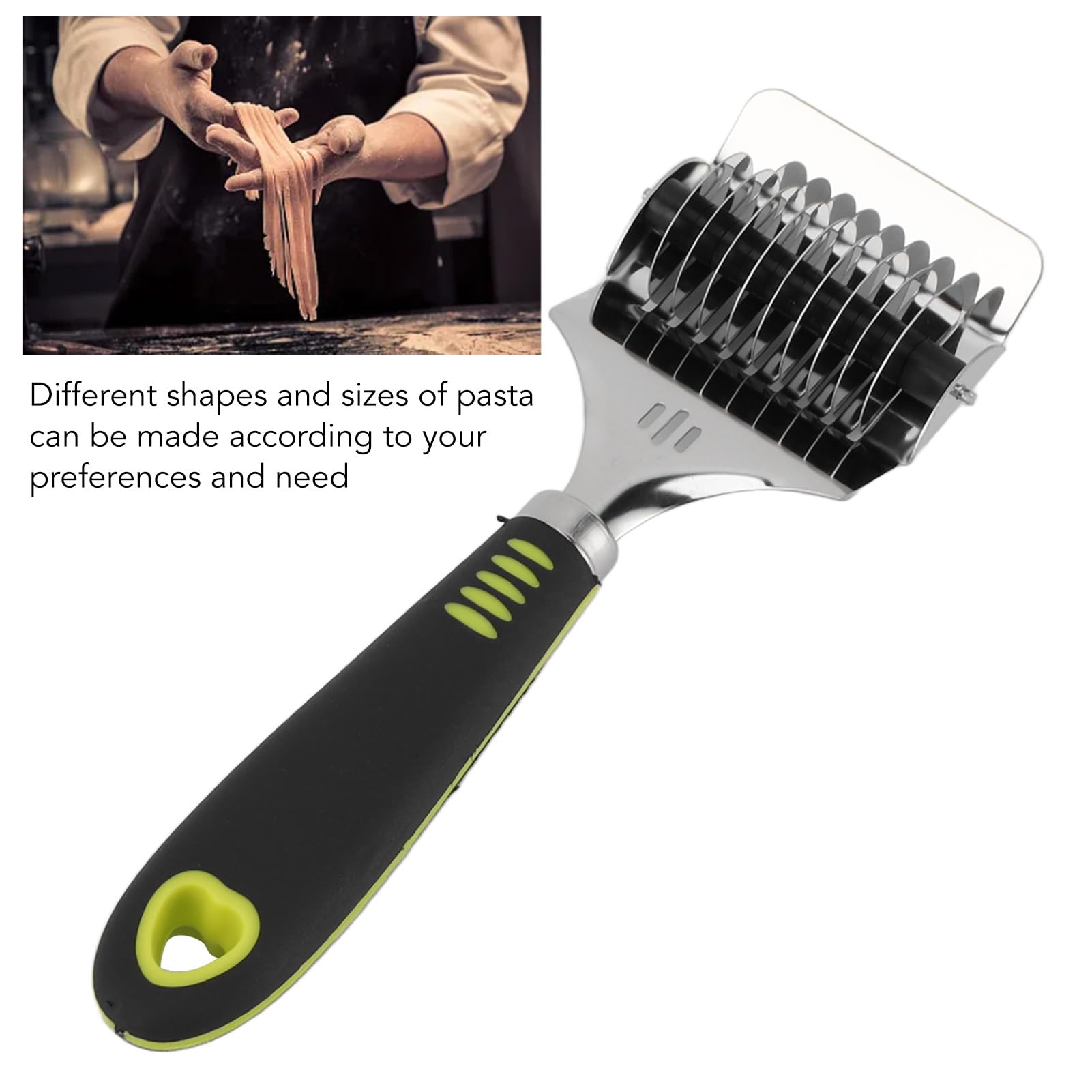 Gsycle Pasta Roller Cutter, Pasta Cutter Noodle Cutter Noodle Roller Pasta Cutter Wheel Manual Pasta Maker Pasta Noodle Maker for Home