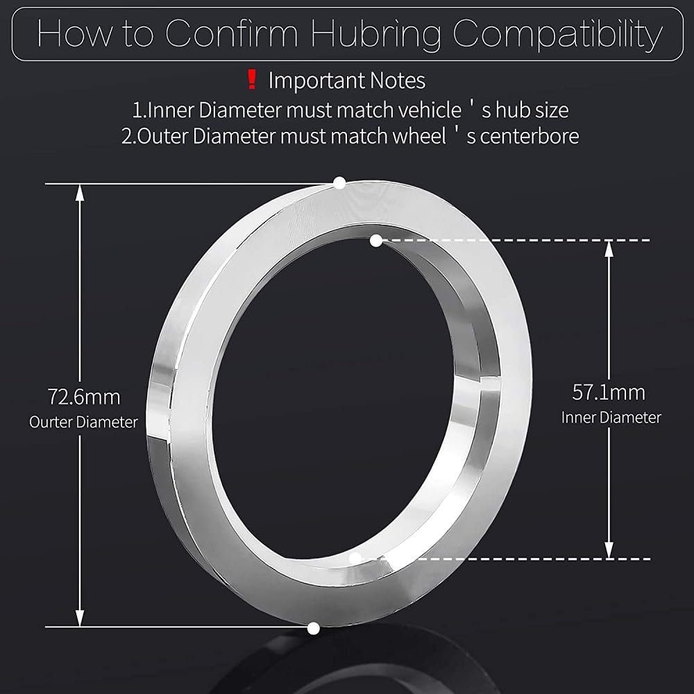 4 Anelli Centraggio Mozzo Auto In Alluminio | Vari Diametri | Per Vibrazioni E Montaggio Ruote - Foto 9