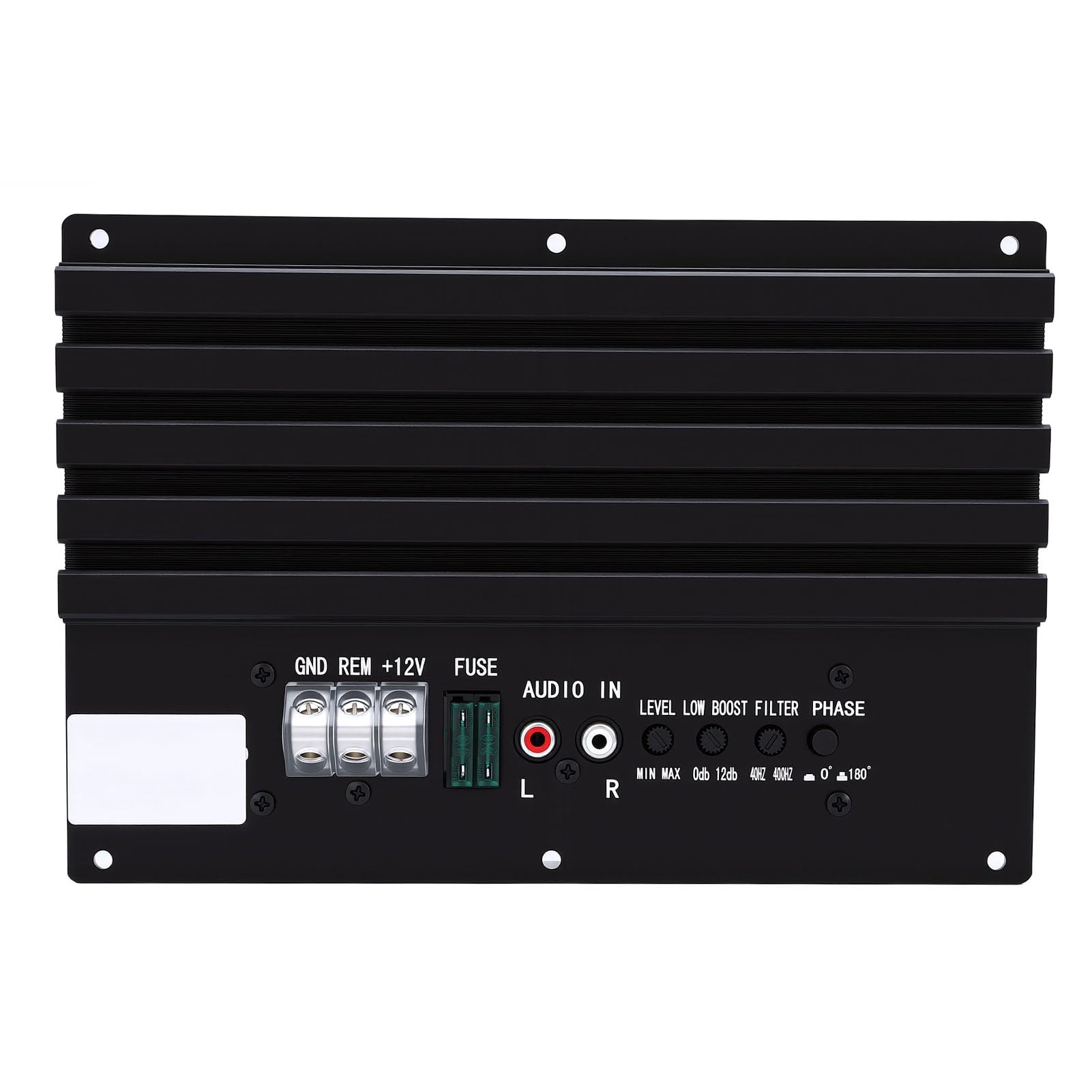 Fockety Amplificador de Coche 800W, Altavoz Subwoofer con Disipador de