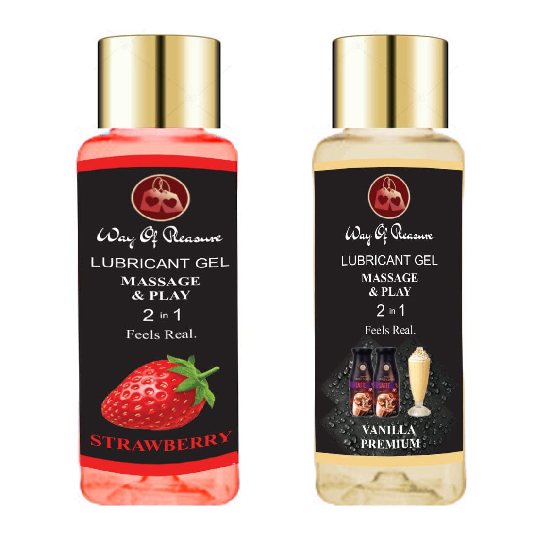 way of pleasure Lube Flavoured Lubricant Gel - 100ml | Water based lube |Strawberry & Vanilla Pack Of 2-picture-21