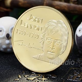 HU HAI XIA Beatles Britanniques John Lennon Gilded Medallion Lennon Pursuit of Peace Badge Coin Collection - Les Beatles, Paul McCartney, John Lennon, RIngo Starr, George Harrison HU HAI XIA Beatles Britanniques John Lennon Gilded Medallion Lennon Pursuit of Peace Badge Coin Collection – Image 4
