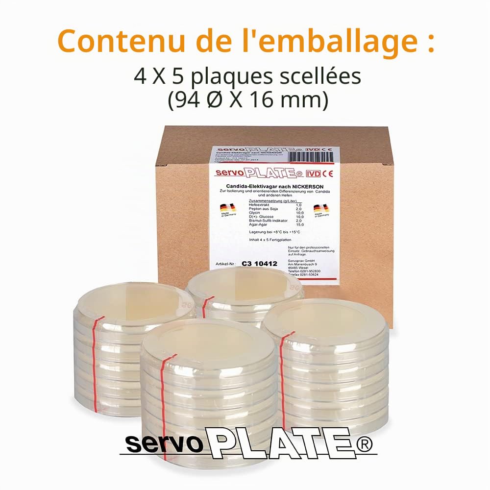 C3 10421 Lot de 20 terres nutritives champignons agar après Kimmig