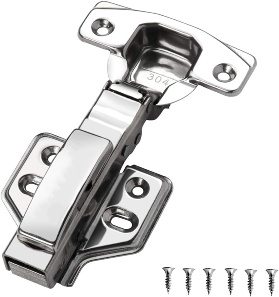 2pcs Full Overlay Concealed Frameless Hinge with Hinge Cover