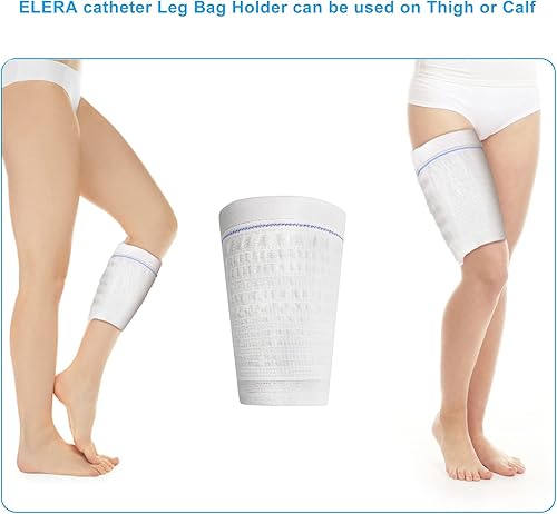 Miniatura 5 de ELERA 2 piezas de soporte para bolsas de orina, cómodas fundas de bolsa de pierna Foley Suministros para incontinencia urinaria (mediano)