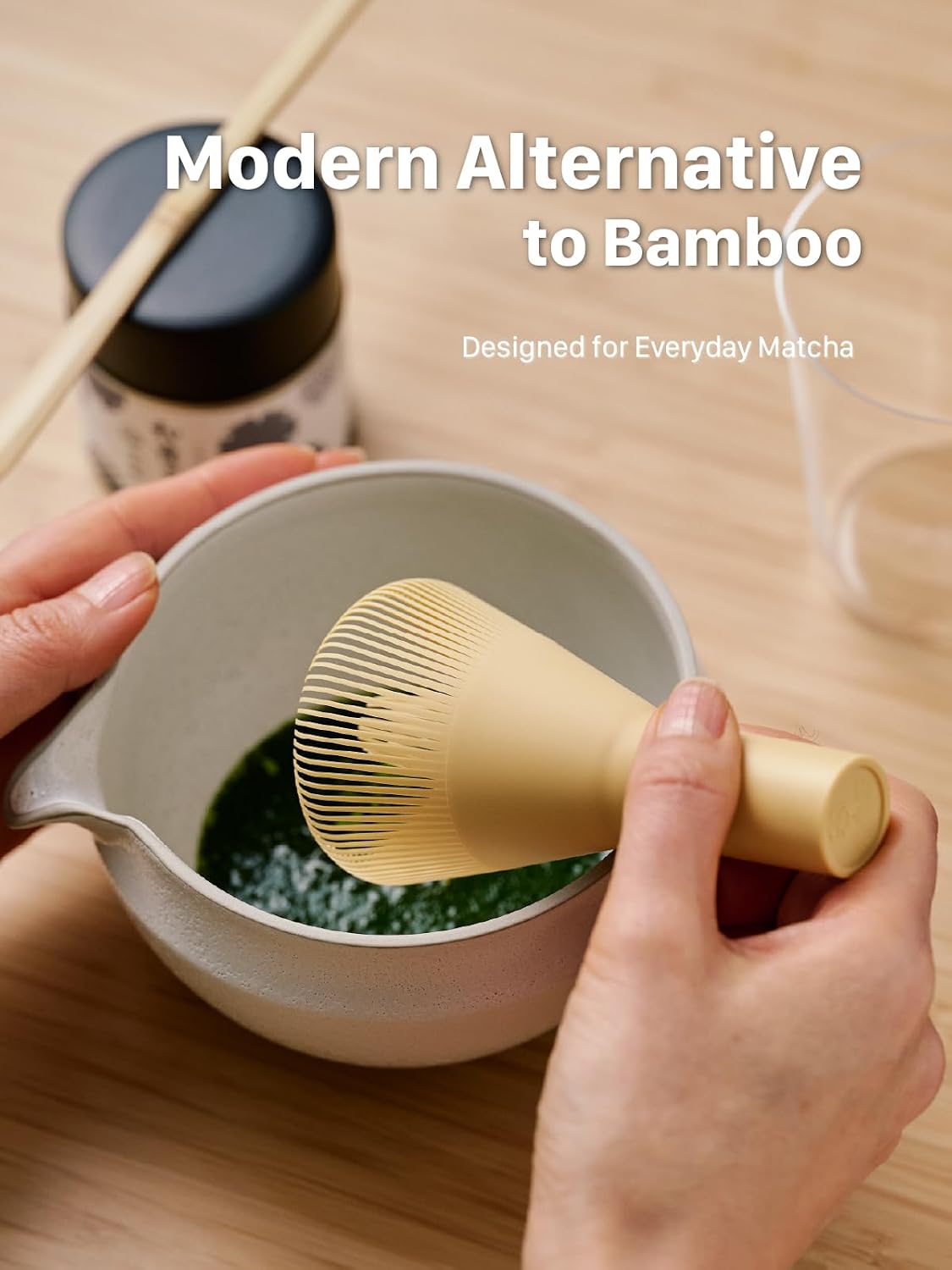 Resin Matcha Whisk Made in Japan - Durable PP Chasen, Bamboo Whisk Alternative for Japanese Tea Ceremony & Daily Latte, Professional Mixing Tool, Easy to Clean