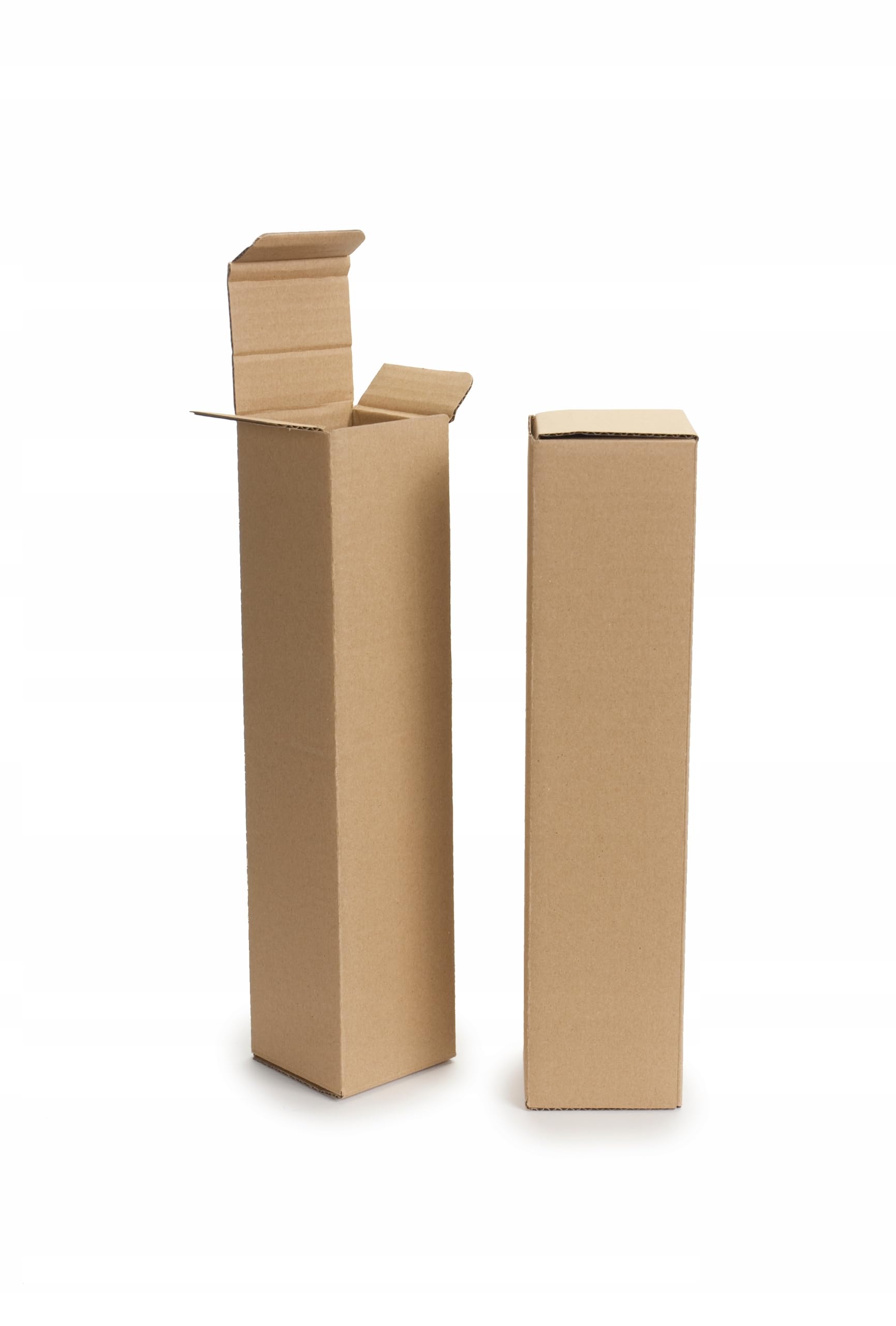100 Stück Versandhülsen 460x80x80 mm Versandkarton lang und eckig 1-teilige Design Braun Versandrohr Versandrolle Faltkarton ohne Sperrgutzuschlag