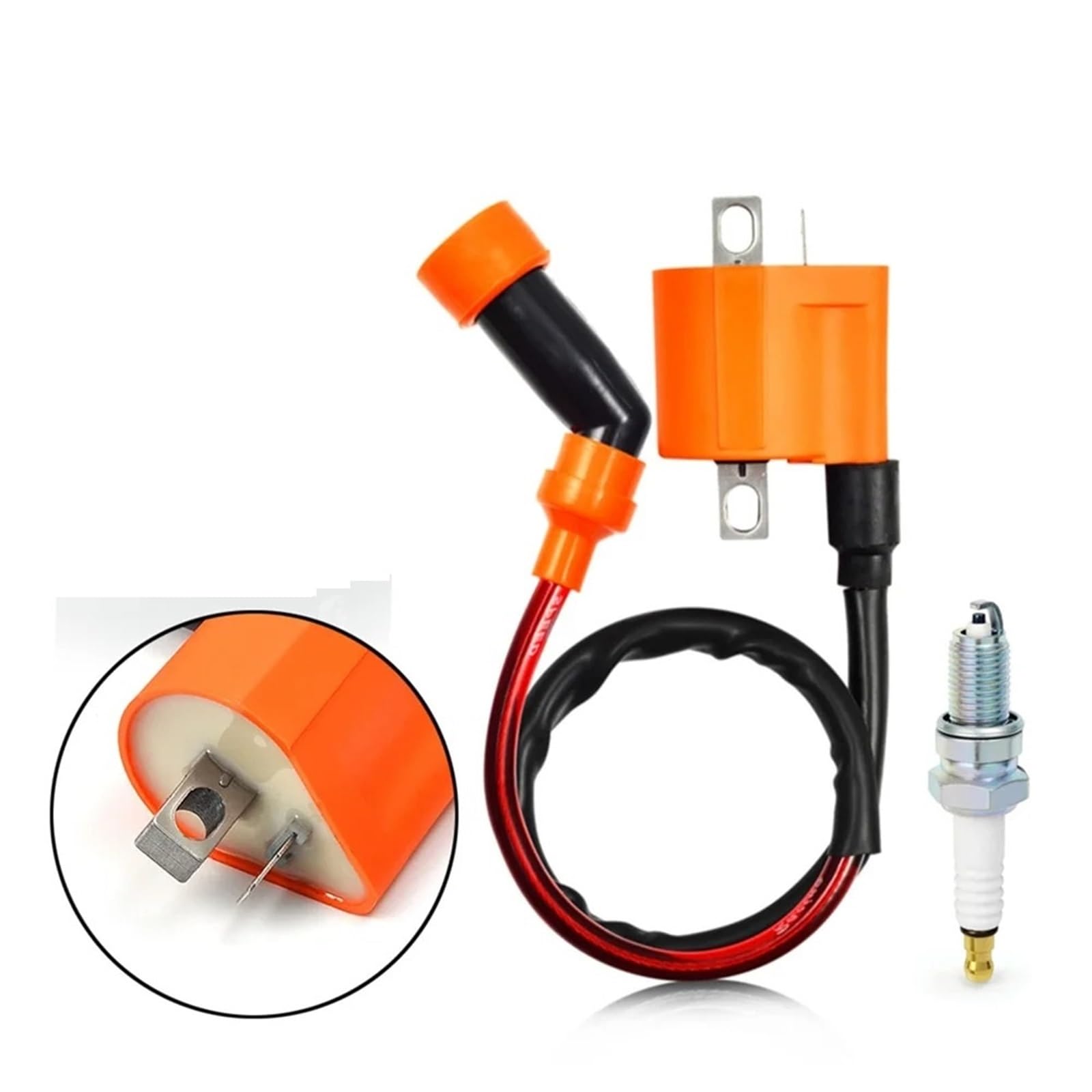 Genérico para Raptor 350 para YFM350 para Warrior para YFM350X Bobina De Encendido Y Encendedor CDI Bujía 5YT-85540-00-00 Bobina Encendido para Motocicleta