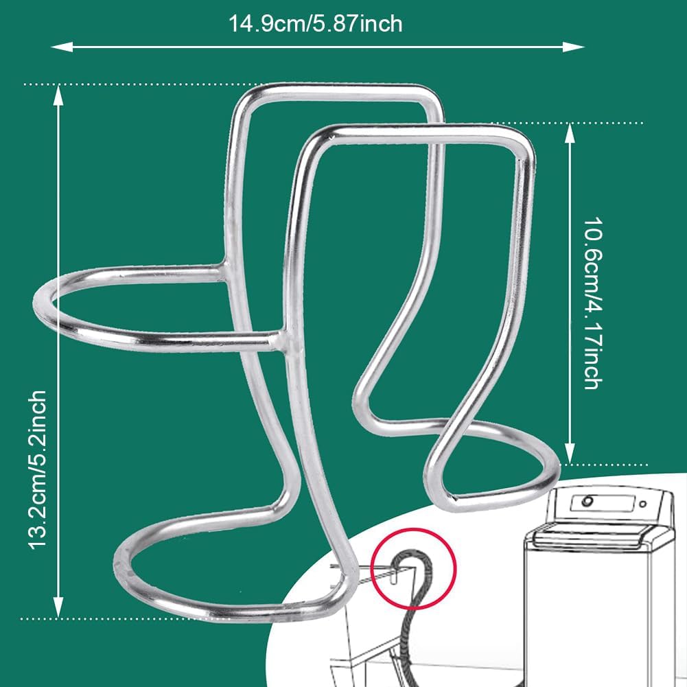 Washing Machine Drain Hose Holder, 304 Stainless Steel Hose Guide Clip, Universal Utility Sink Hose Clamp, Keeps Hose End Stayed in Drainage Area, Fits All Drain Hose