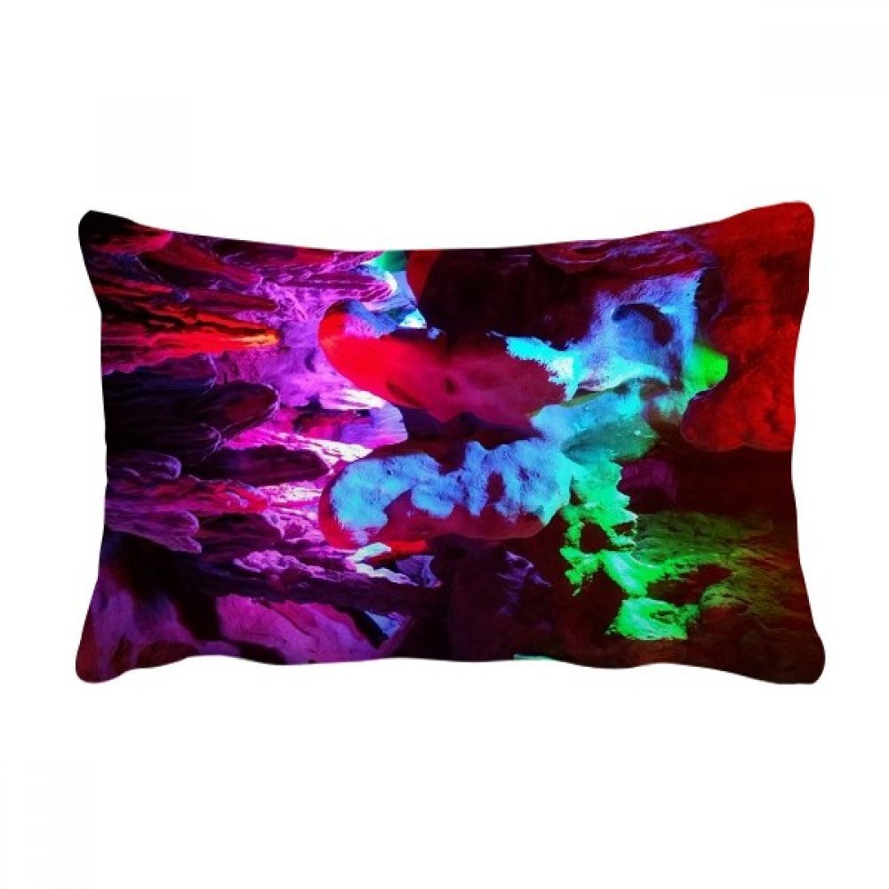 Coussin multicolore Karst Cave DIYthinker housse amovible imprimée avec insert de soutien