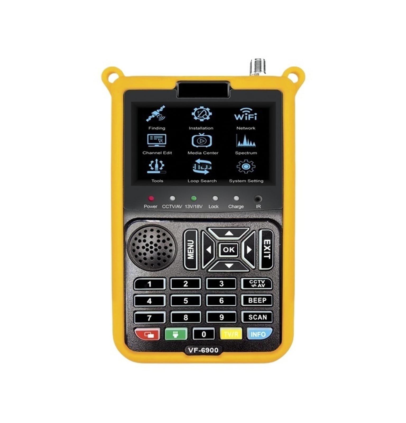VF-6900 HD Digitaler Satellitenfinder mit 8,9 cm (3,5 Zoll) TFT-LCD-Bildschirm, DVB-S/S2, MPEG2/MPEG4, Live-Video-Programm, Unterstützung für Fehlerbehebung (VF-6900 NO CCTV)