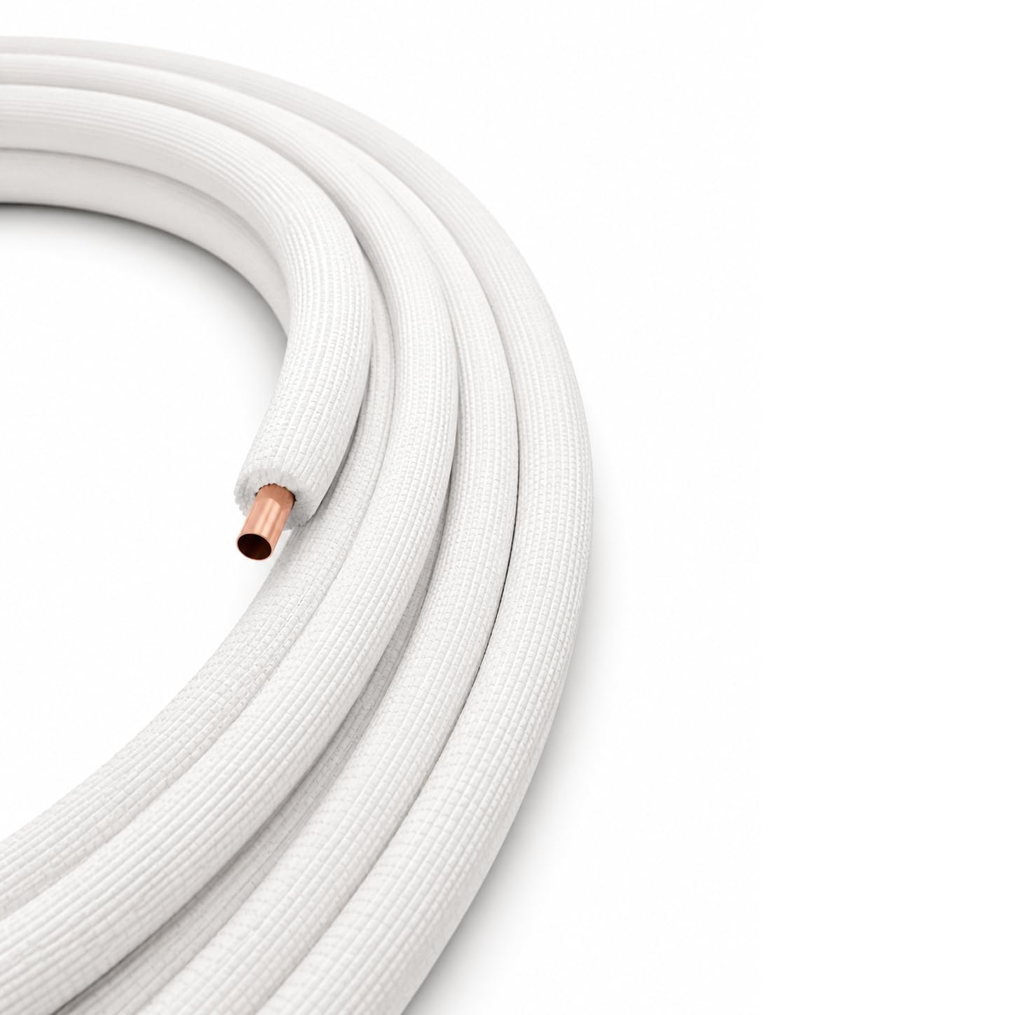 Kältemittelleitung 1/4" + 3/8" 25 m Kupferrohr Kupferleitung | 6 mm Isolierung | Klimaanlage Rohr für Kältemittel R32 | Kühlrohr Frigoline Plus | 2 Rollen