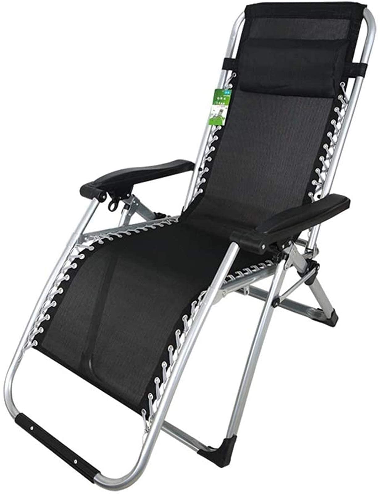 WOTZOV Recliner Deck Chair Heavy Duty Chairs Garden Outdoor Patio Sunloungers Reclining Chairs Lounger Deck Chairs Multicolor Optional Sun Lounger Garden Chairs，Svart 177x68x113