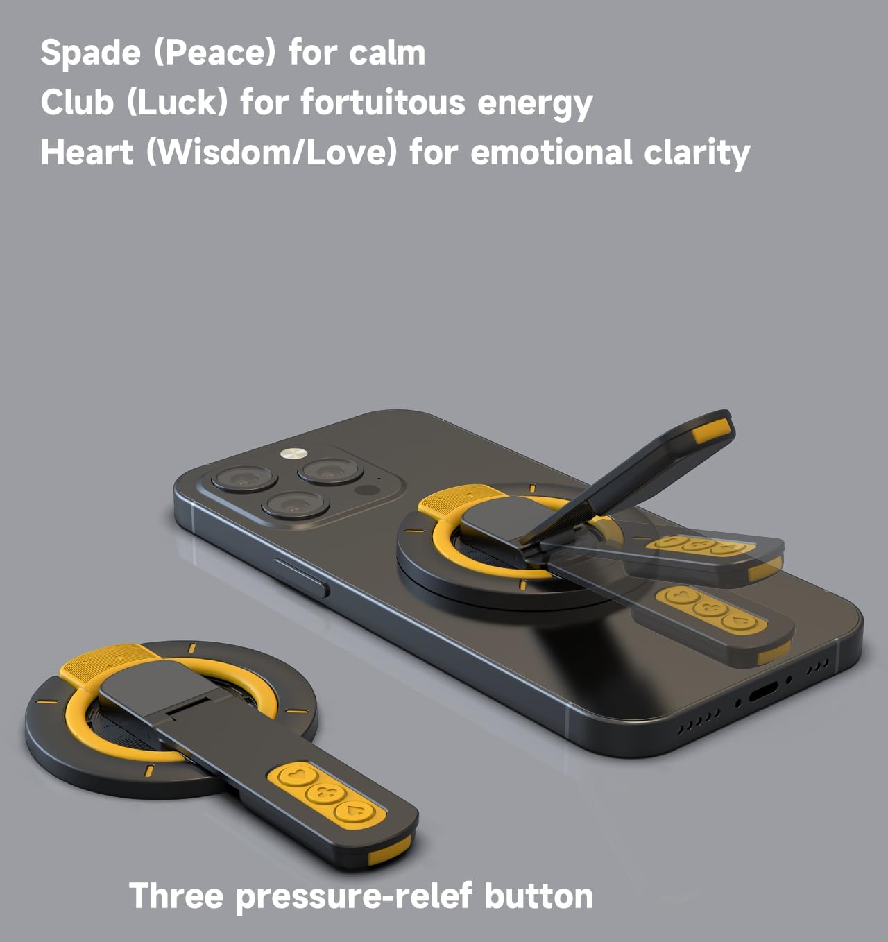 for MagSafe Phone Grip Stand, 3-in-1 Magnetic Finger Ring Holder with Double-Sided Magnet, Fidget Toy Design, Magnetic Phone Stand for iPhone 17/16/15/14/13/12 Series - Image 7