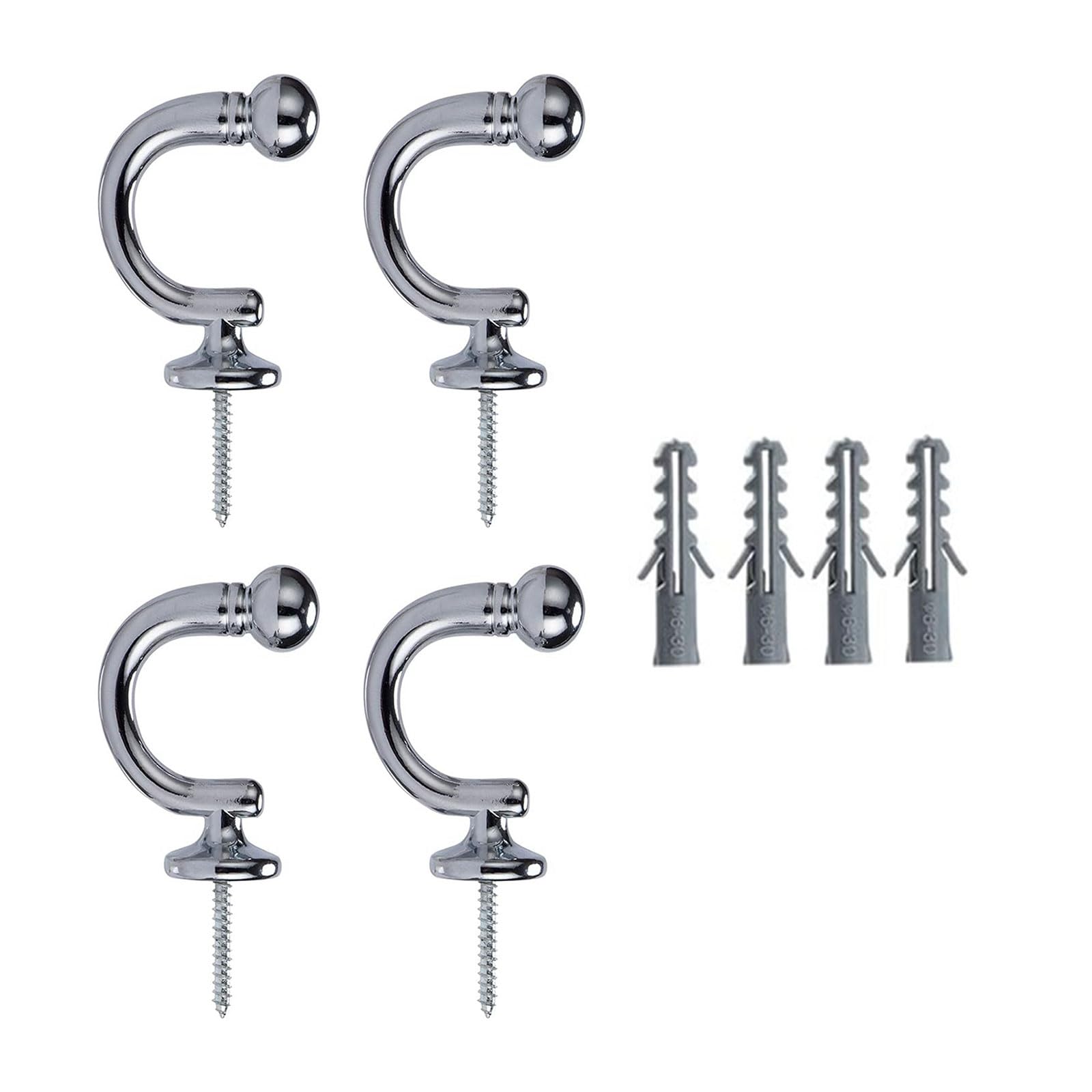 Carotoe Grey Strong Rustproof Curtain Hooks With Grip For Organizing Cookware Towels In Small Sectors Home Hook