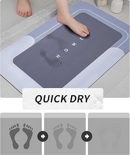 Miniatura 3 de Juego de 3 tapetes mágicos de baño absorbentes, de secado rápido, antideslizantes, con parte trasera de goma para baño, cocina, ducha