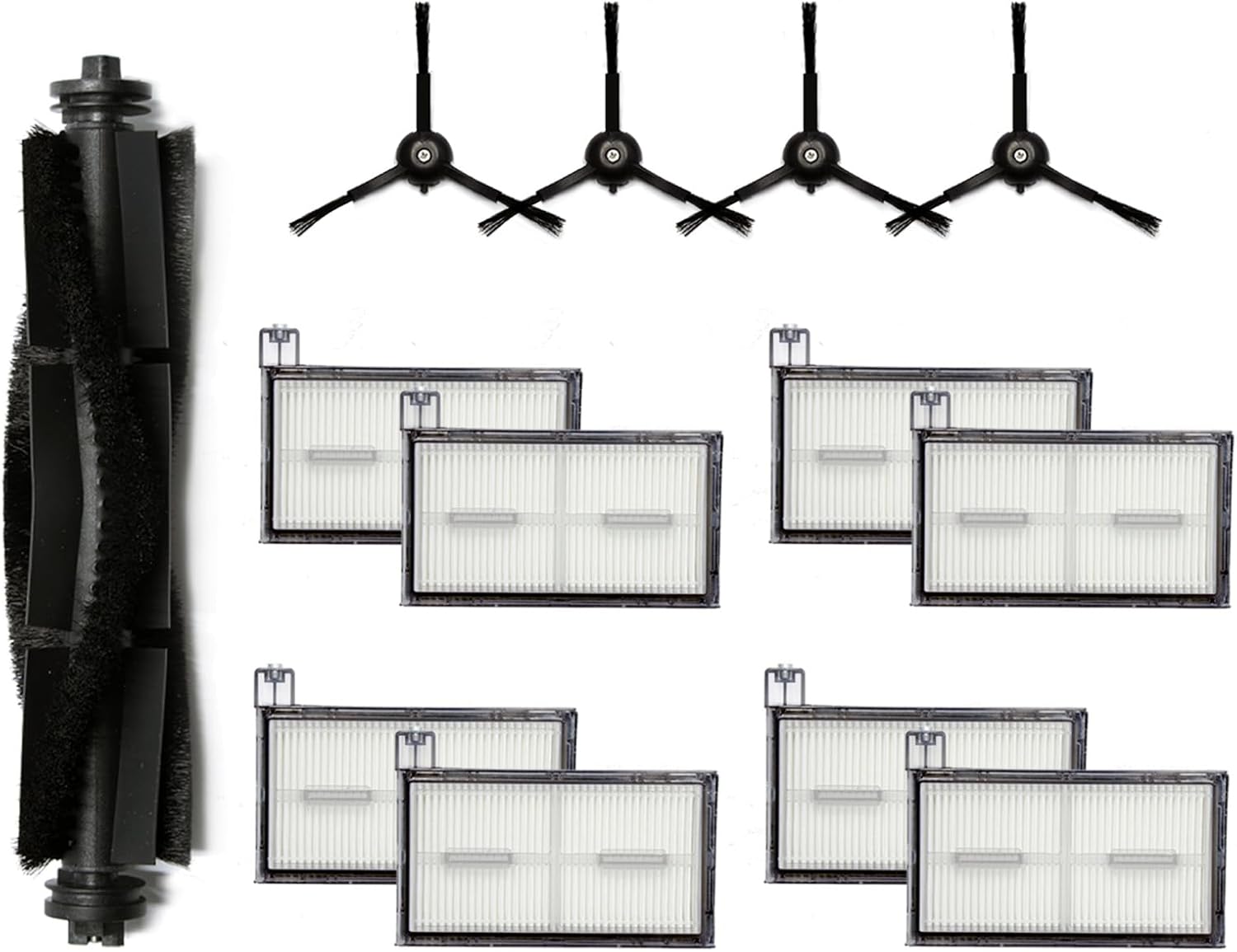 Robot Vacuum Replacement Parts Fit for Eufy X8 Pro Series, Fit for Eufy Clean X8 Pro Robot Vacuum (13PC-Brush Roll, Side Sweep, Hepa Filter)