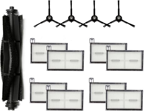 Robot Vacuum Replacement Parts Fit for Eufy X8 Pro Series, Fit for Eufy Clean X8 Pro Robot Vacuum (13PC-Brush Roll, Side Sweep, Hepa Filter)