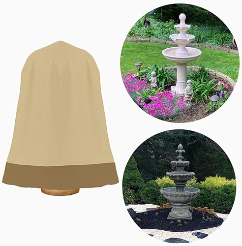 Miniatura 6 de Cozzka Cubierta impermeable para fuente de agua al aire libre, cubierta resistente para invierno, jardín al aire libre, estatua de fuente grande de