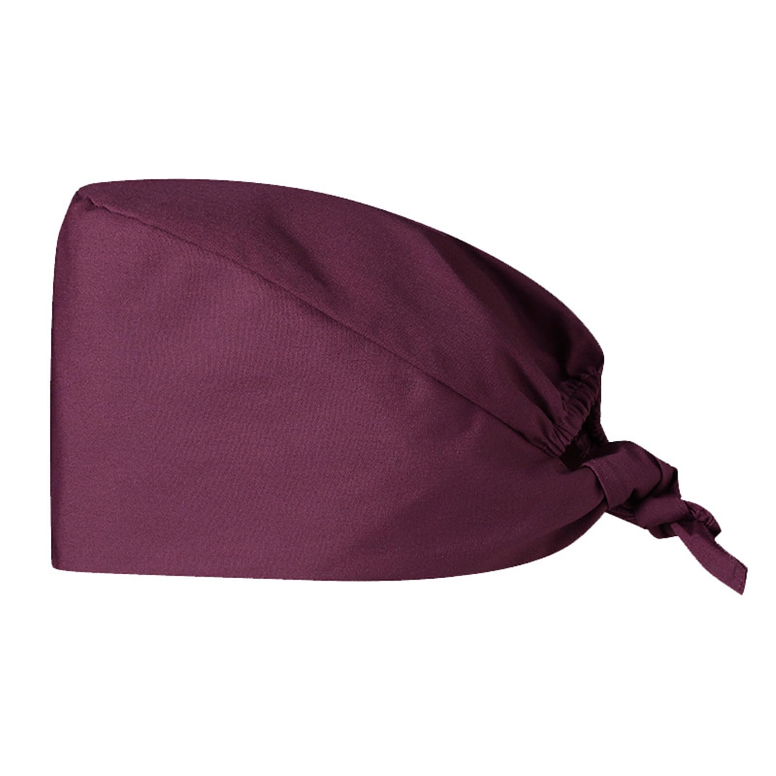 Zeizafa Adult Doctor Nurse Hat Plain Color Scrub Hat with Sweatbands Elastic Hat Protect Hair Hospital Factory Surgical Hat