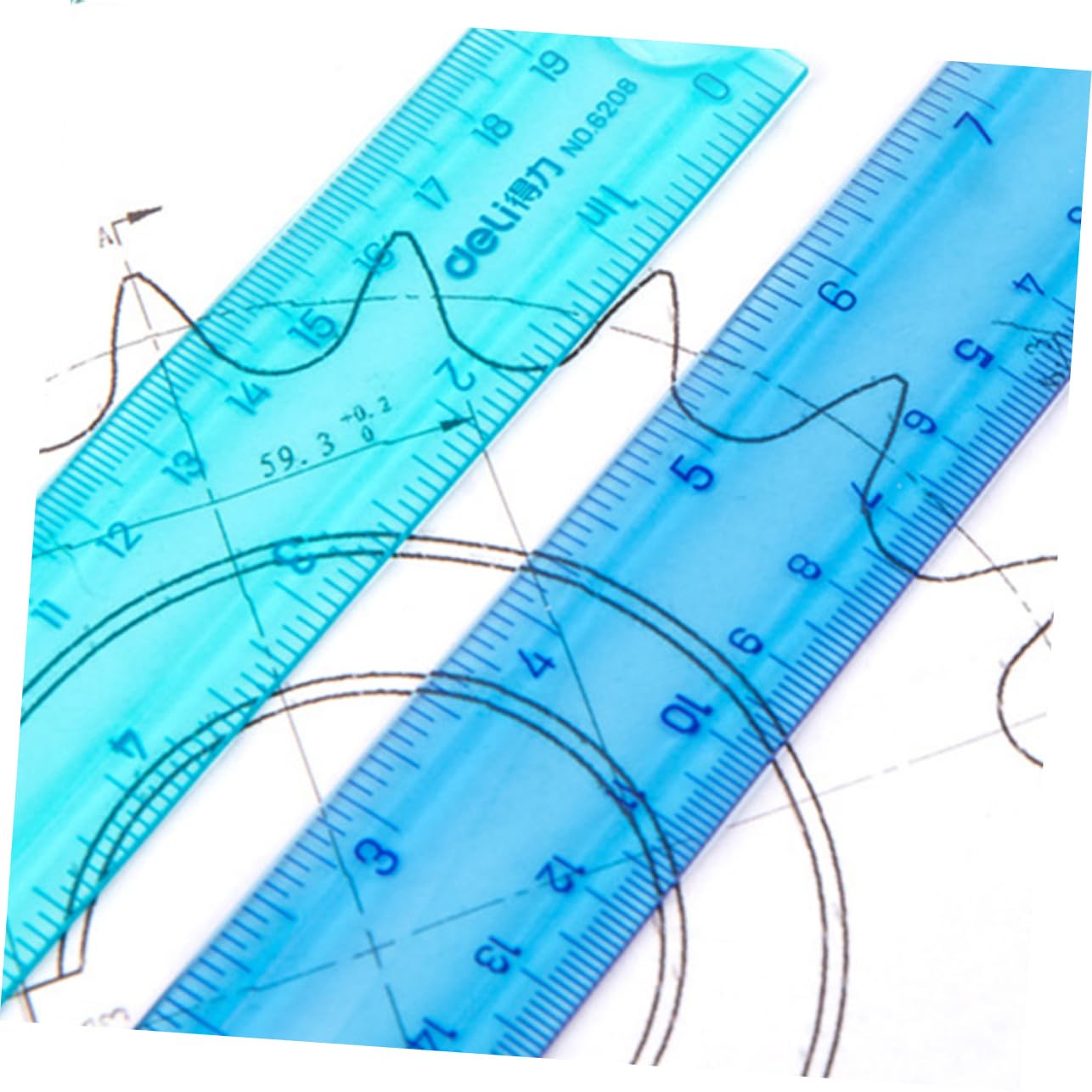 Set di Righelli Trasparenti Colorati 32 Pezzi 30cm in Plastica
