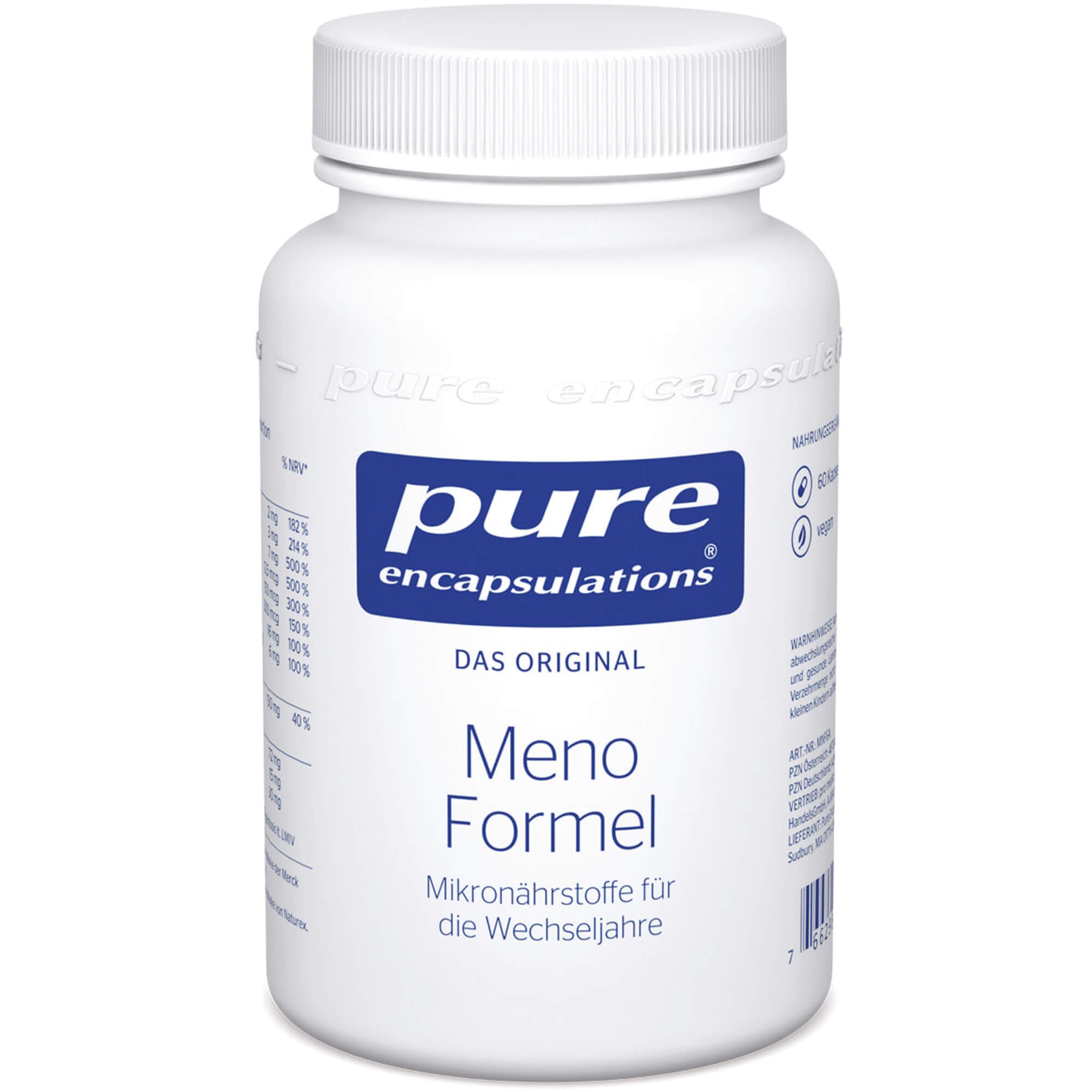 Pure Encapsulations - Meno Formel - Vitamin B, Biotin, Folat, Magnesium - Nahrungsergänzungsmittel für Frauen- 60 Kapseln