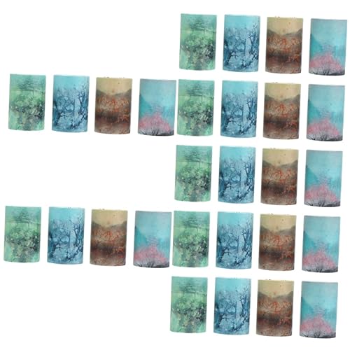 EXCEART 28 Rolls Pocket Decorative Tape Washi Scrapbooking Japanese Masking Tape Appliques Embellishments Journal Wiki Notebook Tape Adorable Tapes