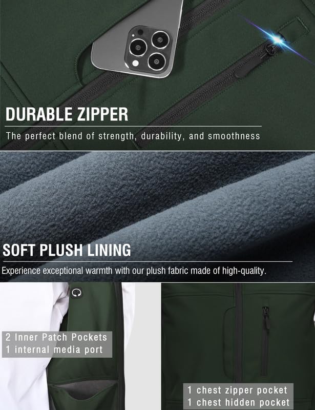 Zzkouine Gilet da Uomo in Softshell Antivento Leggero Vest Cappotto Senza Maniche Antivento e Impermeabile Multitasche, Giacca Calda Con Cerniera Per Viaggi e Attività All'aperto