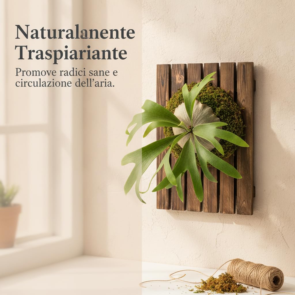 Tavola per Piante da Parete in Legno, Materiale in legno, Piattaforma, cucina, Modello a griglia, senza piante, 39 * 48 cm