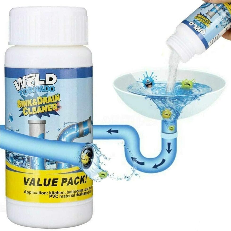 Image of Powerful Sink and Drain Cleaner 110g Super Clog Remover Chemical Powder for Kitchen Toilet Bathroom Pipes
