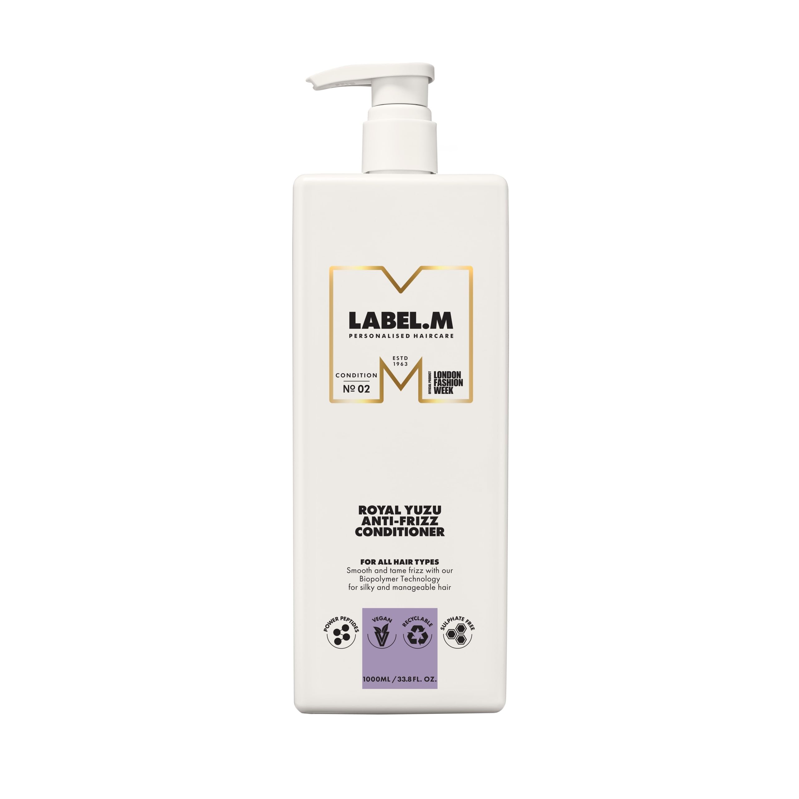 LABEL.M Royal Yuzu Anti-Frizz Conditioner 1000ml – With Recyclable Pump
