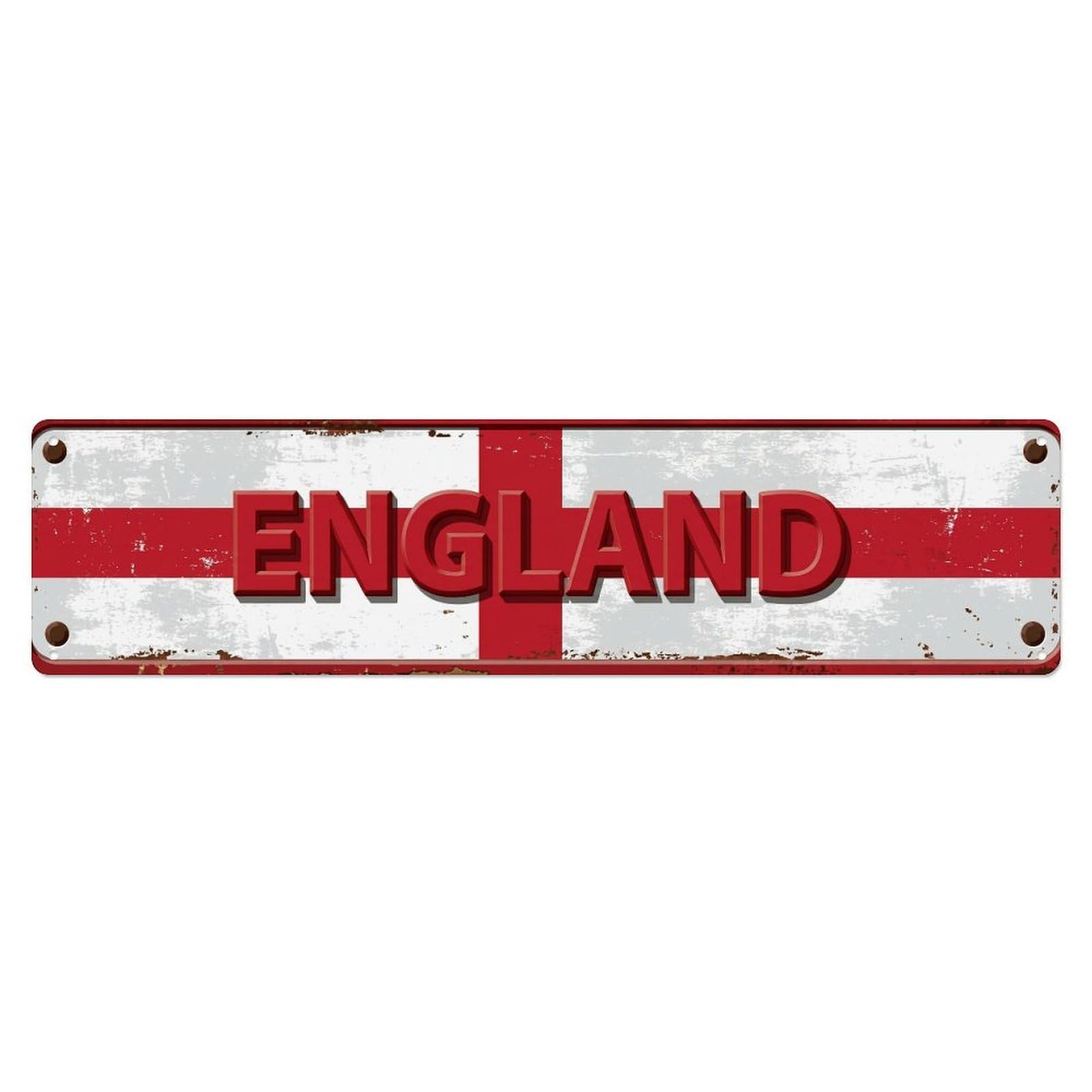 Metal Tin Sign Vintage England Flag Pattern