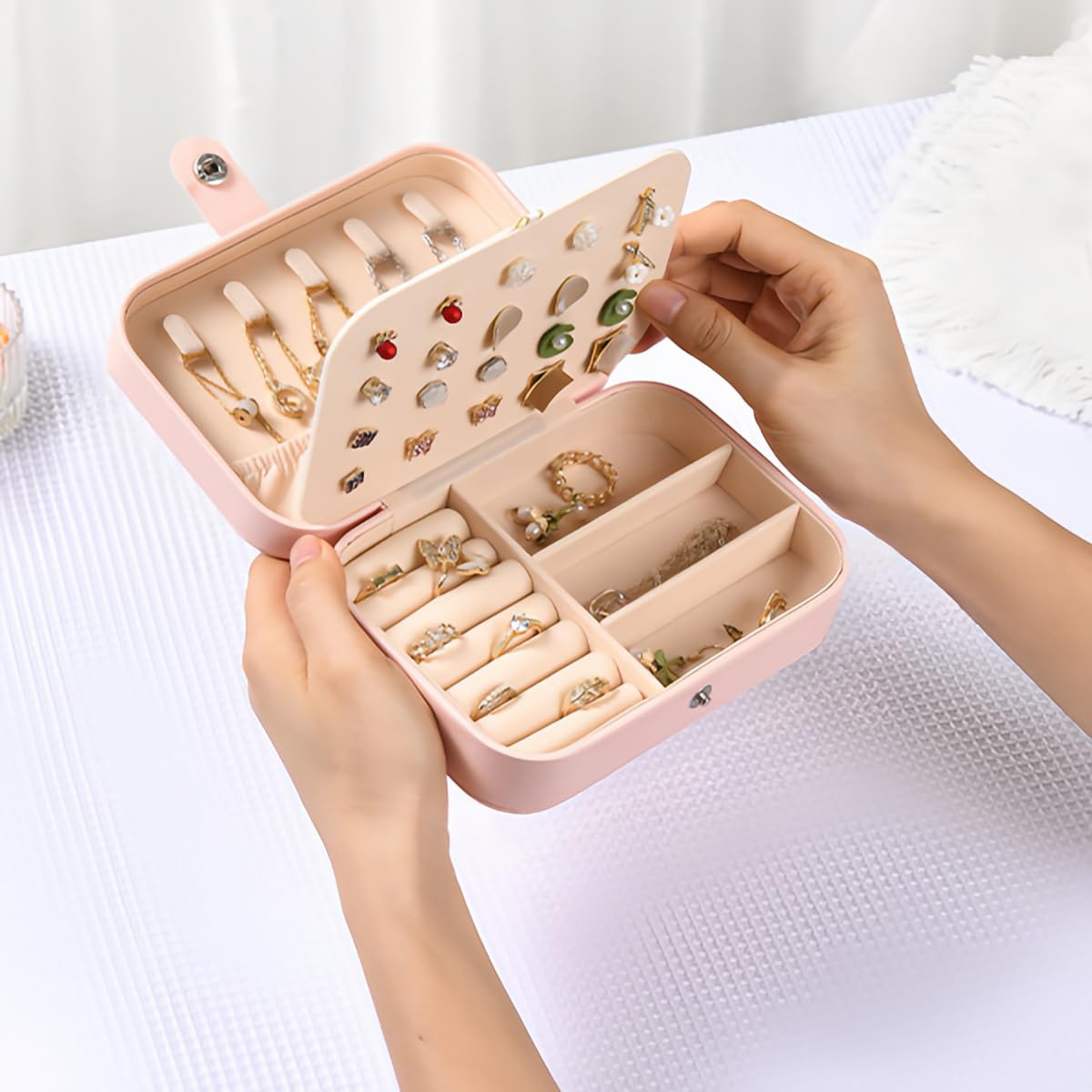 1 Pezzo Girevole Porta-gioielli A 2 Strati Per Collane, Orecchini, Bracciali e Altro - Organizza I Tuoi Accessori Con Stile | SHEIN ALIA