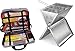 Ver Kit de parrilla para barbacoa para hombres y mujeres, parrilla para barbacoa de acero inoxidable resistente, guantes, palo de bambú, papel de aluminio, cepillo, en bolsa portátil.