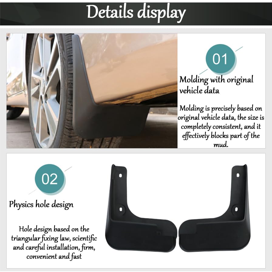4 Bavettes Anti-éclaboussures Pour VW Tiguan Regular Edition 2023-2025 - Protection Avant/Arrière, Installation Facile