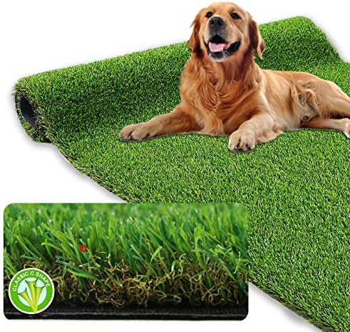 XLX TURF Artificial Grass Rug 3 FT x 15 FT, Indoor/Outdoor Fake Grass Turf Carpet for Dog Pet/Balcony/Patio/Garden Lawn Landscape