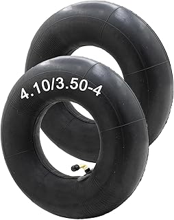 4.10/3.50-4 Tire Inner Tube with TR-87 Bent Valve Stem - Heavy Duty Replacement for Garden Carts,Golf Cart, Wheelbarrows, Hand Trucks, Lawn Mowers, Hand Trucks and More (2/Pack)