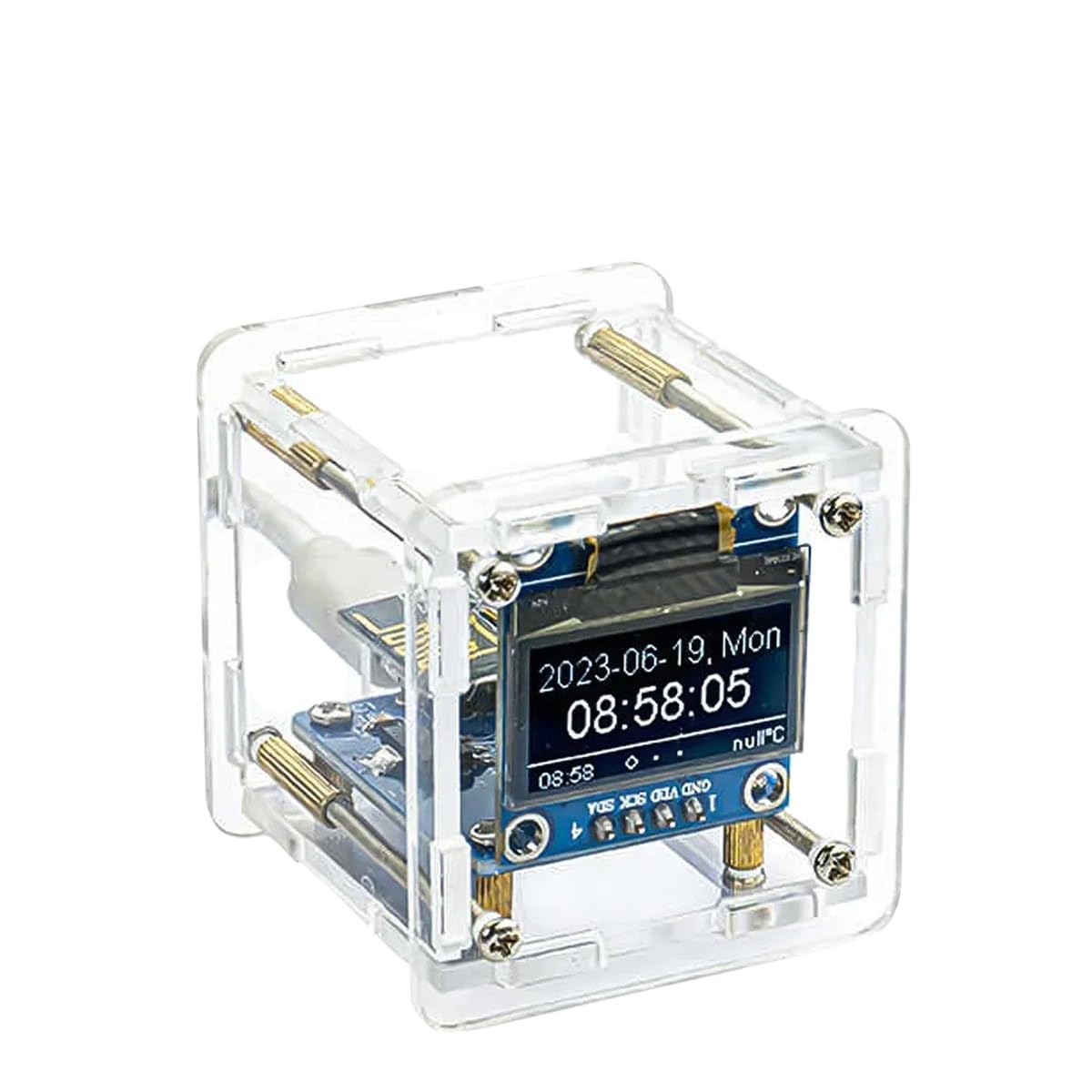 DIY Digital Clock Kit Esp8266 Mini Weather Clock WF Soldering Practice Electronic Multifunctional Weather Station New 2026 High for Reliable Electronic Component, Precision, Stable Performance