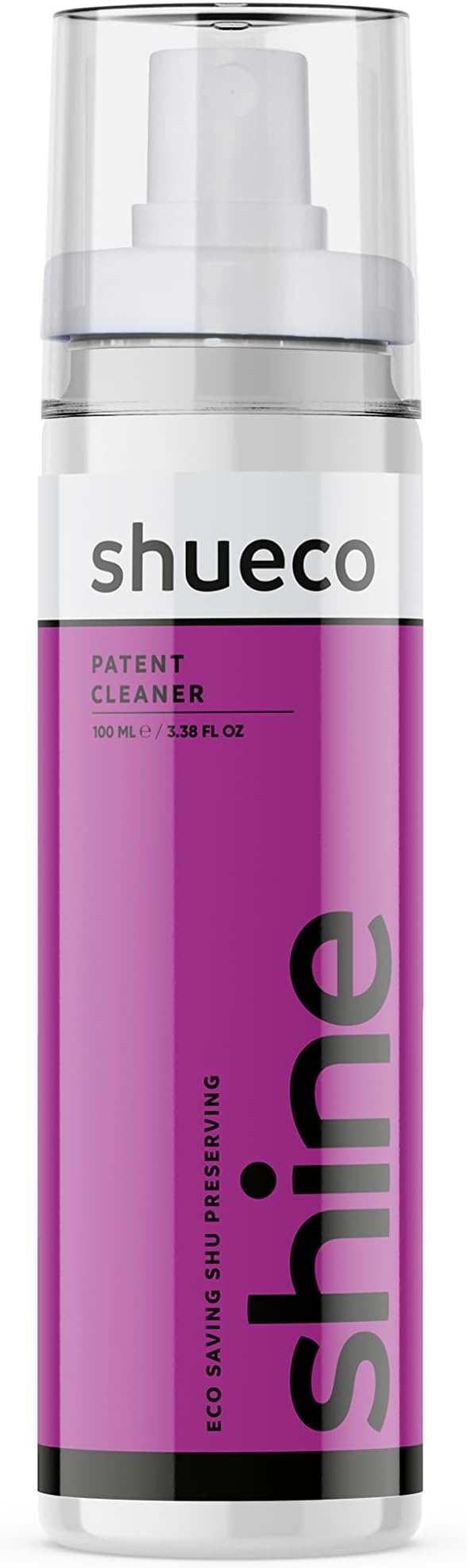 shueco Patent Leather Shoe Cleaner Spray | Deep Clean Action Suitable for PVC, Plastic, Shiny Boots and Trainers-100ml, 100ml