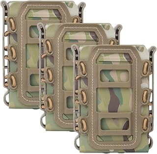 Mag Pouch, 3PCS Tactical Magazine Pouches Molle Fastmag Softshell Mag Carrier 5.56/7.62mm Fastmag for Airsoft M4 AR AK Rifle Magazines - Dekoo