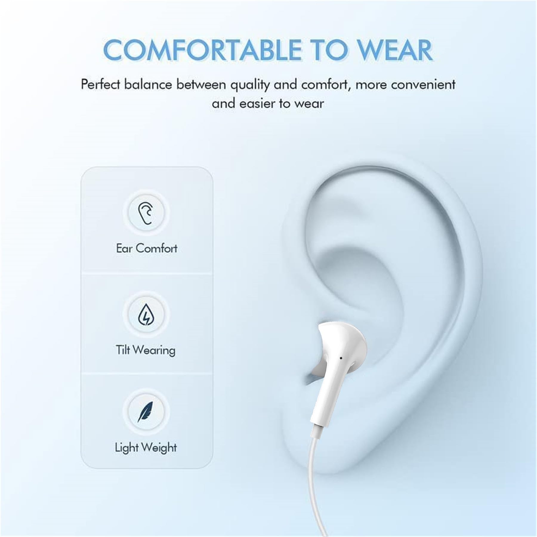 2 Pack USB C Headphones for iPhone 15, Wired in-Ear Earphones Type C Earbuds with Mic & Volume Control Compatible with iPhone 16/15 Pro/Pro Max, iPad Pro, Most USB C Jack Device