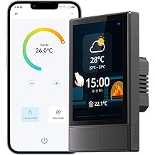 SONOFF NSPanel Smart Switch - 2-Switch Panel Home Control With Touchscreen, Temperature Function, Lights Control - Compatible With Alexa and Google Home, Black