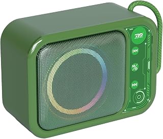 RD B-65 Cove Wireless Bluetooth TWS Speaker | 7W 2.0 Sound with Extra Bass | Bluetooth v5.4 | RGB Lights | Up to 8H Playback | TF/SD Card, USB & Type-C Support | Green
