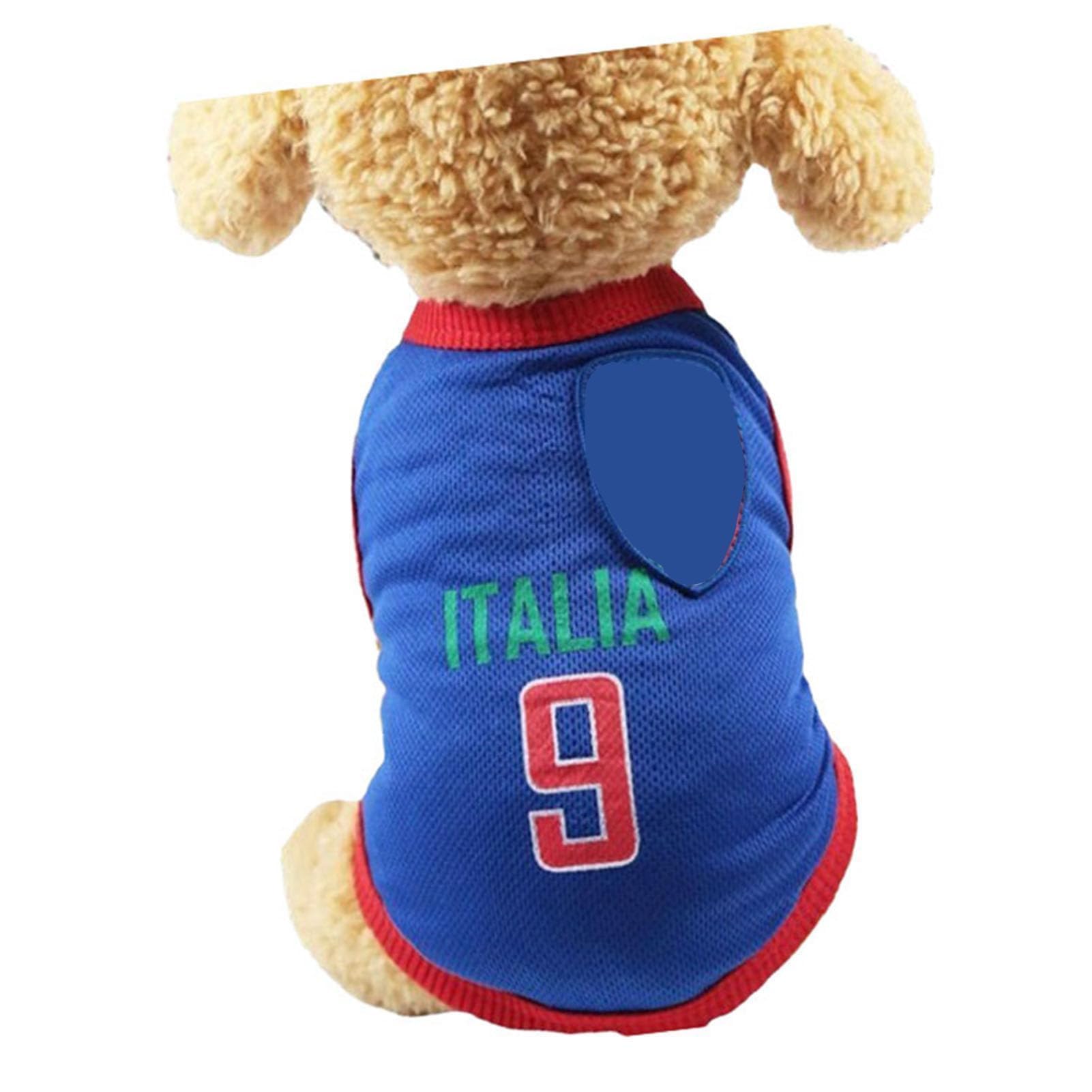 Maglia da calcio per cani, maglietta wm per cani, maglia da calcio per animali domestici, gilet della nazionale di calcio sportivo, magliette per cani piccoli, medi e grandi (xl-blu)