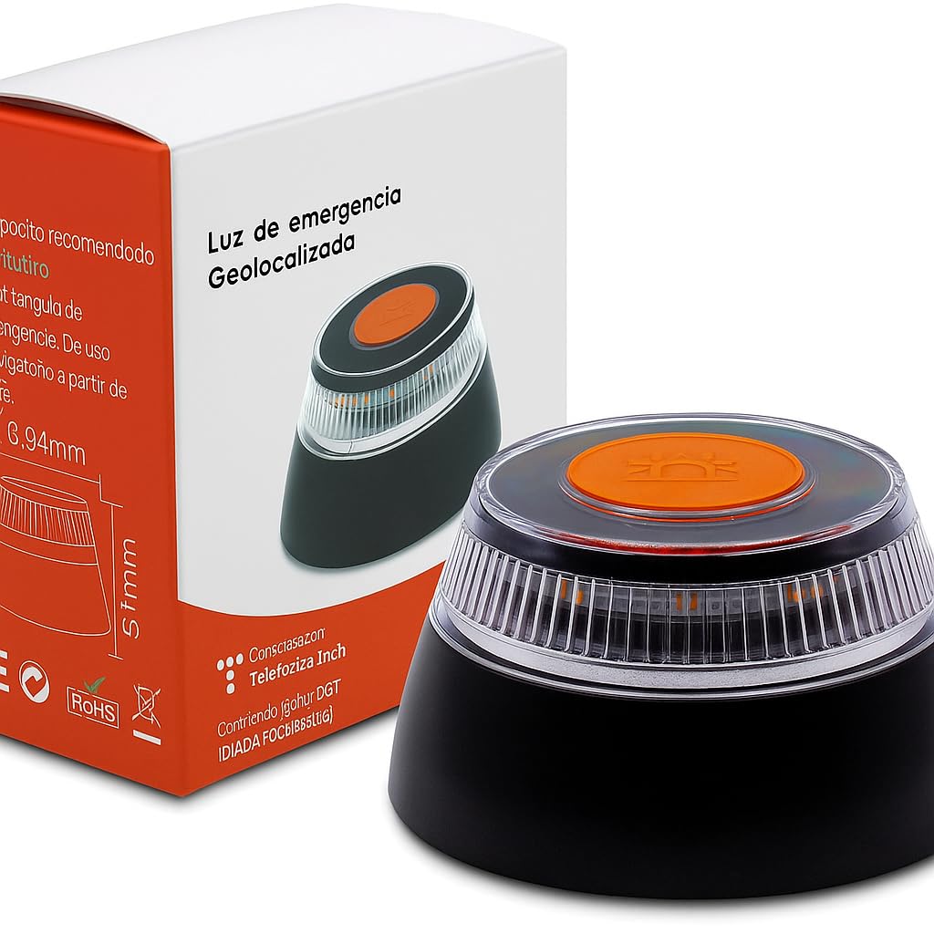 Luz de Emergencia V16 con Geolocalización – Baliza Homologada DGT 3.0, Obligatoria en 2026 | Señal V-16 para Coche con Aviso Automático y Plan de Datos Incluido! (2)