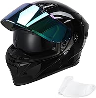 Vista 11 de TCT-MOTORPARTS - Casco para adultos DOT, modelo mariposa, con tapa abatible, de cara completa, para motocicleta, calle, motocross, cuatrimoto